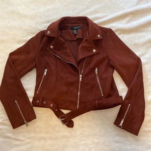 Forever 21 suede moto jacket